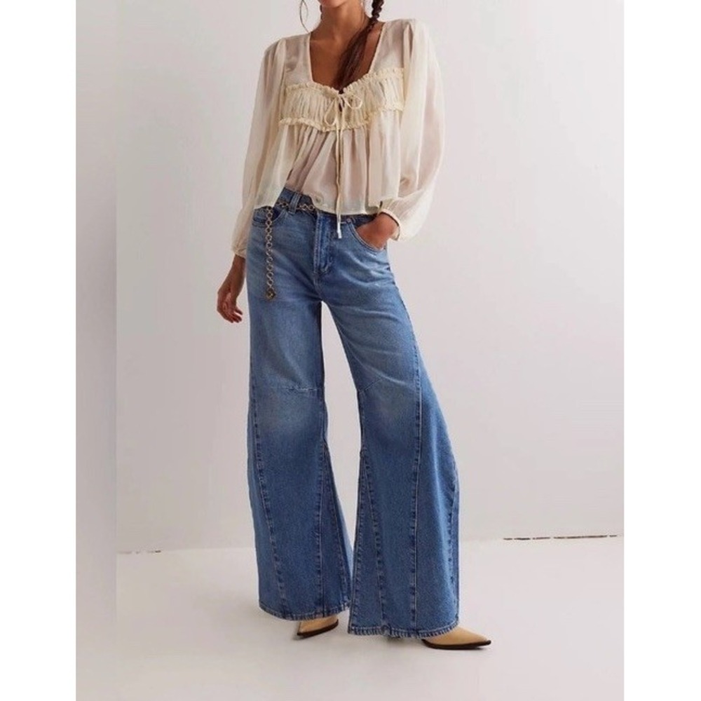 We The Free People FP Eden High Slouchy Flare Jeans 28 Fast Forward NEW $148 - Picture 2 of 11